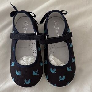 Jacadi New Navy Blue Kids Shoes with Bird Pattern
